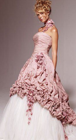 abito da sposa baroque rosa