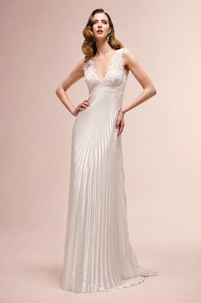 abito sposa plissè
